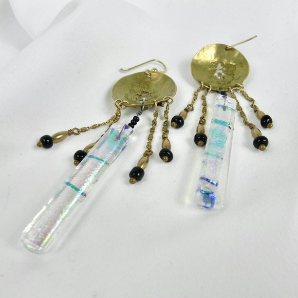Dangling Boho Dream Catcher Inspired Earrings - Picture 7 of 10